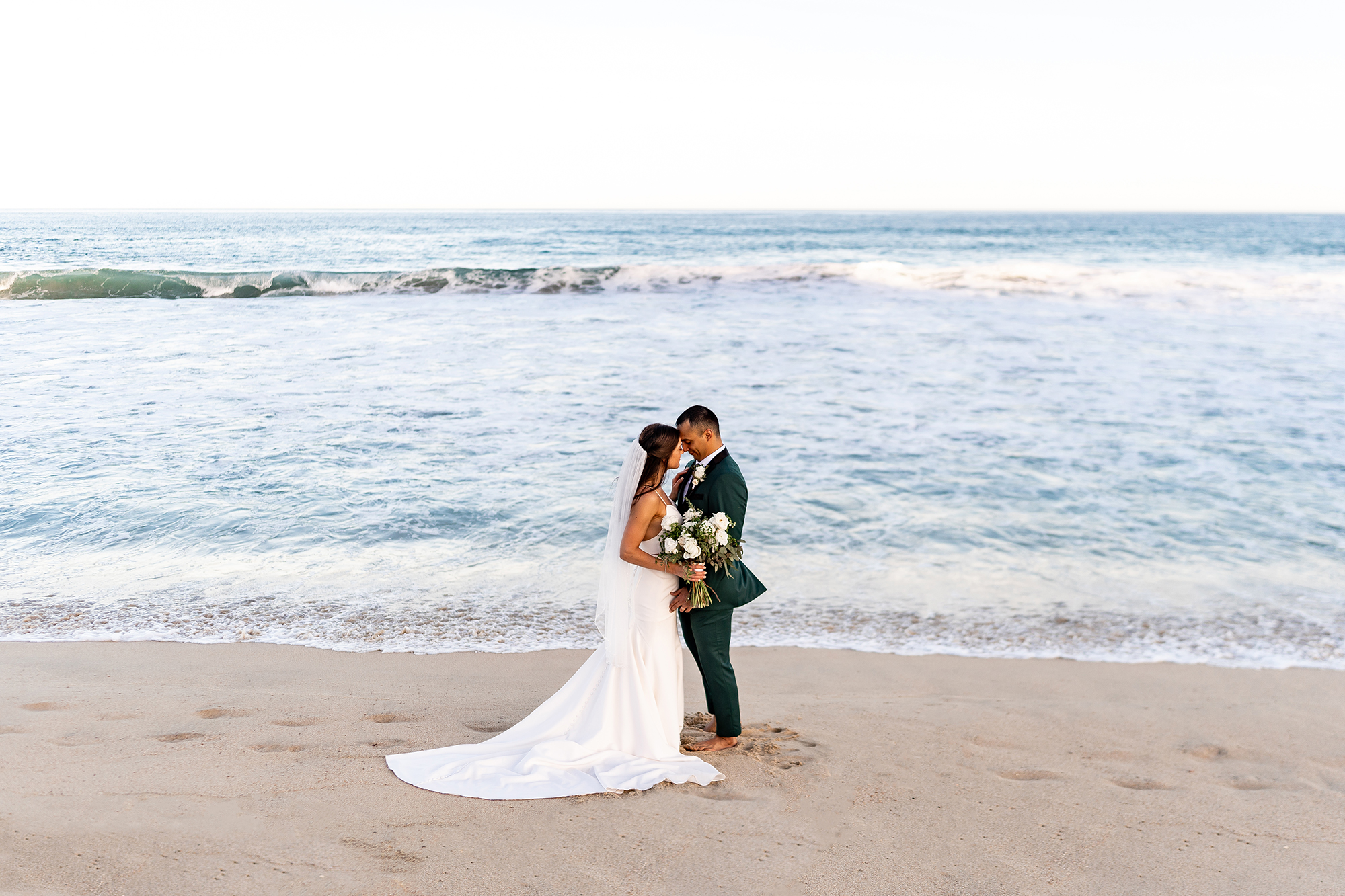 hyatt ziva los cabos wedding bride and groom on beach in mexico